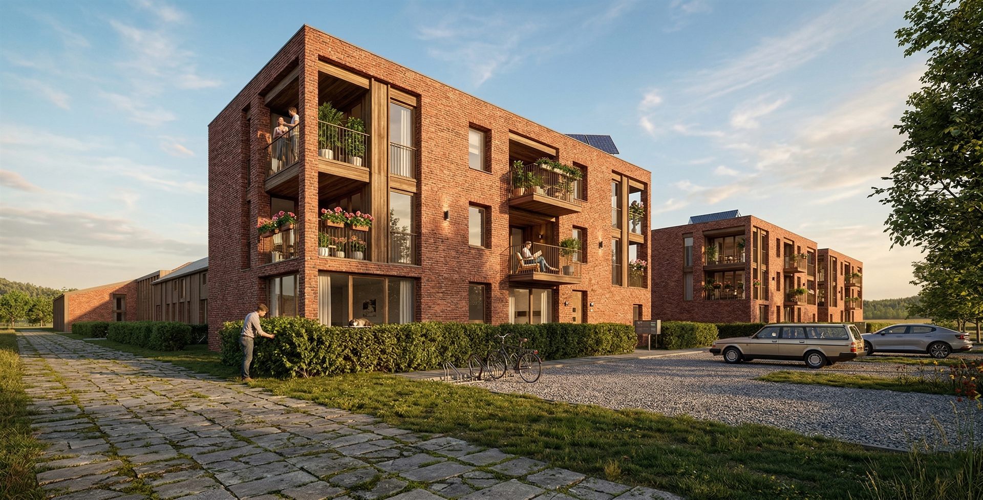 Logements collectifs en brique
