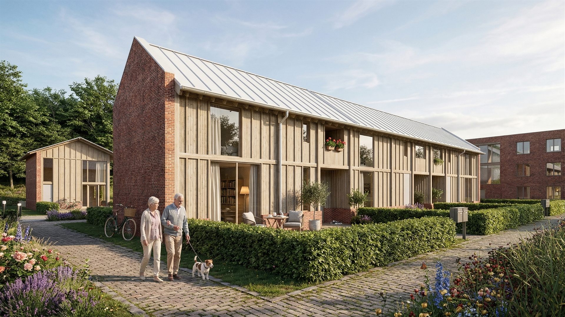 Logements individuels groupés en bois